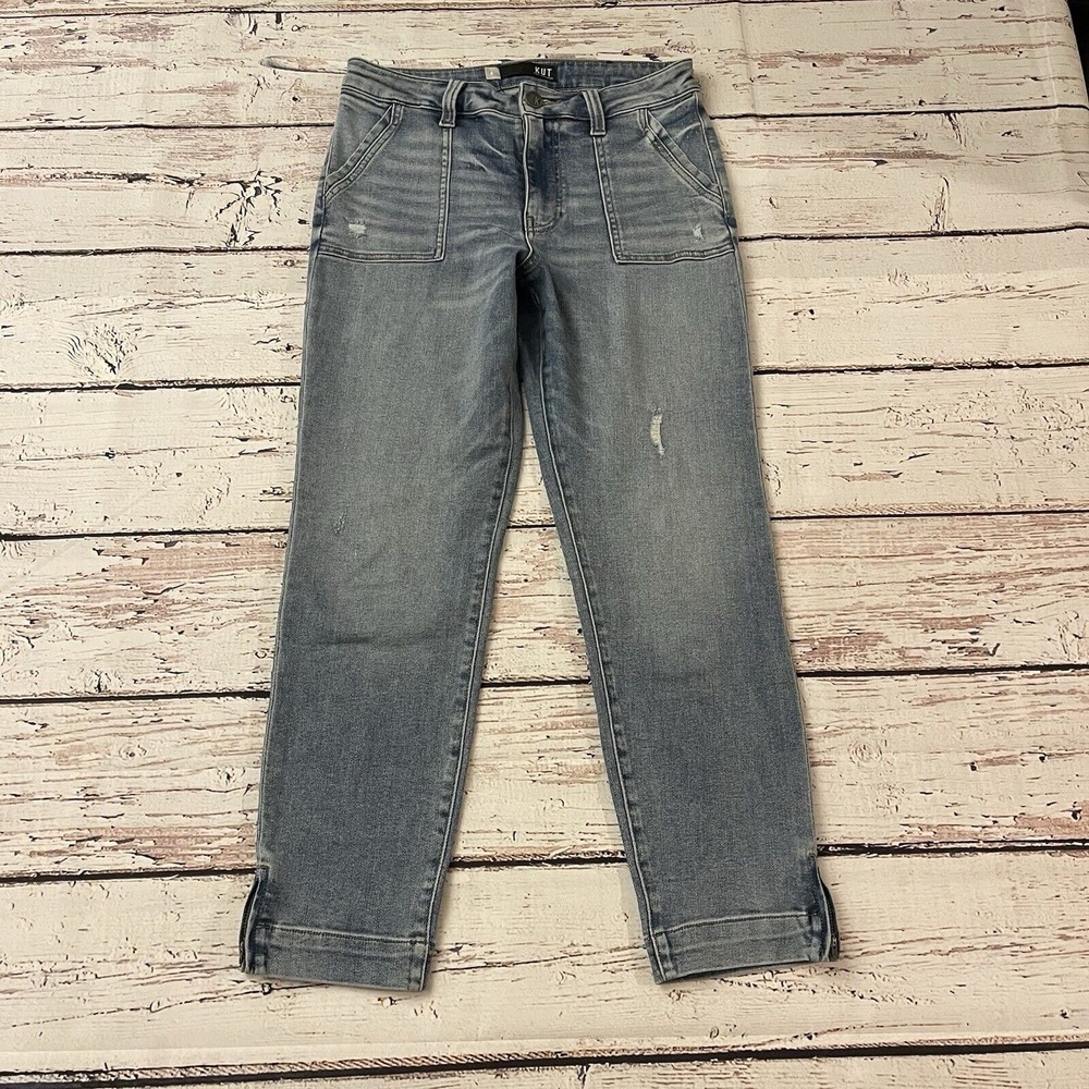 Kut From The Kloth Reese High Rise Ankle Straight Leg Size 8 Inseam 27" Jeans